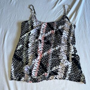 Volcom You Want This Top Tank Multicolor Abstract Print Size Small